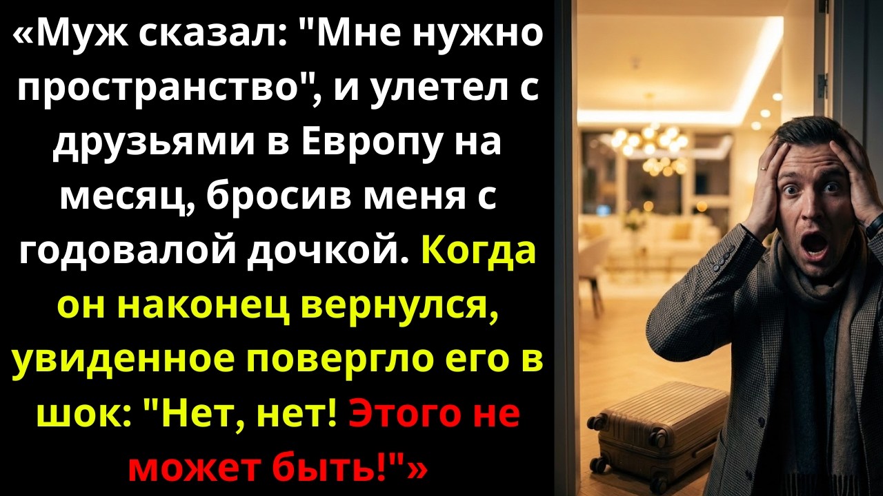 «Муж бросил меня с годовалой дочкой и улетел в Европу на месяц. Вернулся и...»