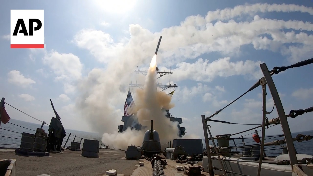US military releases videos showing missiles being fired to strike Iran
