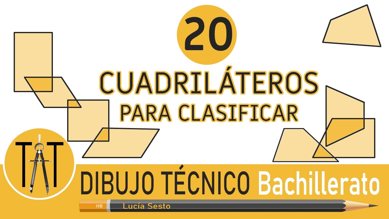 CLASIFICA LOS 20 CUADRILÁTEROS. Clasificación de cuadriláteros. Geometría plana. Dibujo técnico.