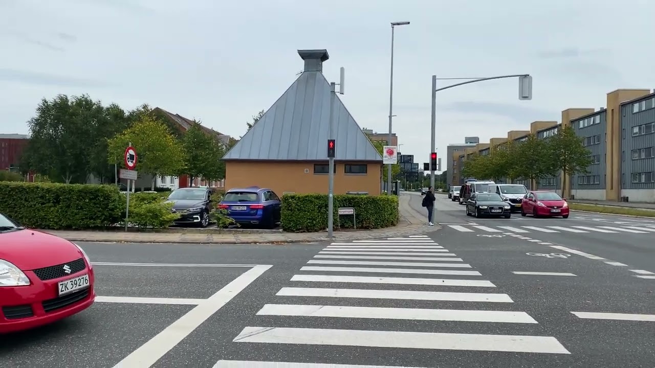 4ᴷ⁶⁰ Kolding City Center Walking Tour | Kolding Borger Service - South Denmark University 4k 60fps