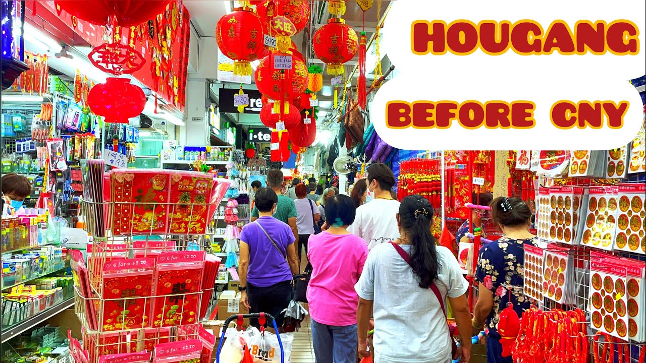 Walk Around Hougang Before CNY in Singapore || Kh&ocirc;ng kh&iacute; Tết ở Singapore || Tuoi Singapore