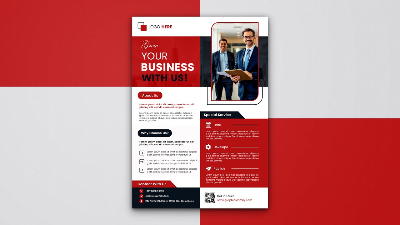 How to Design a Professional Business Flyer | Photoshop Tutorial