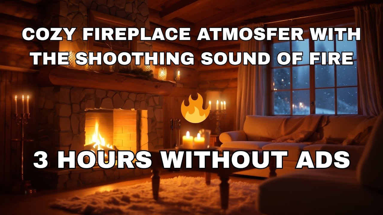Fireplace Ambience with Gentle Fire Sounds for Sleep