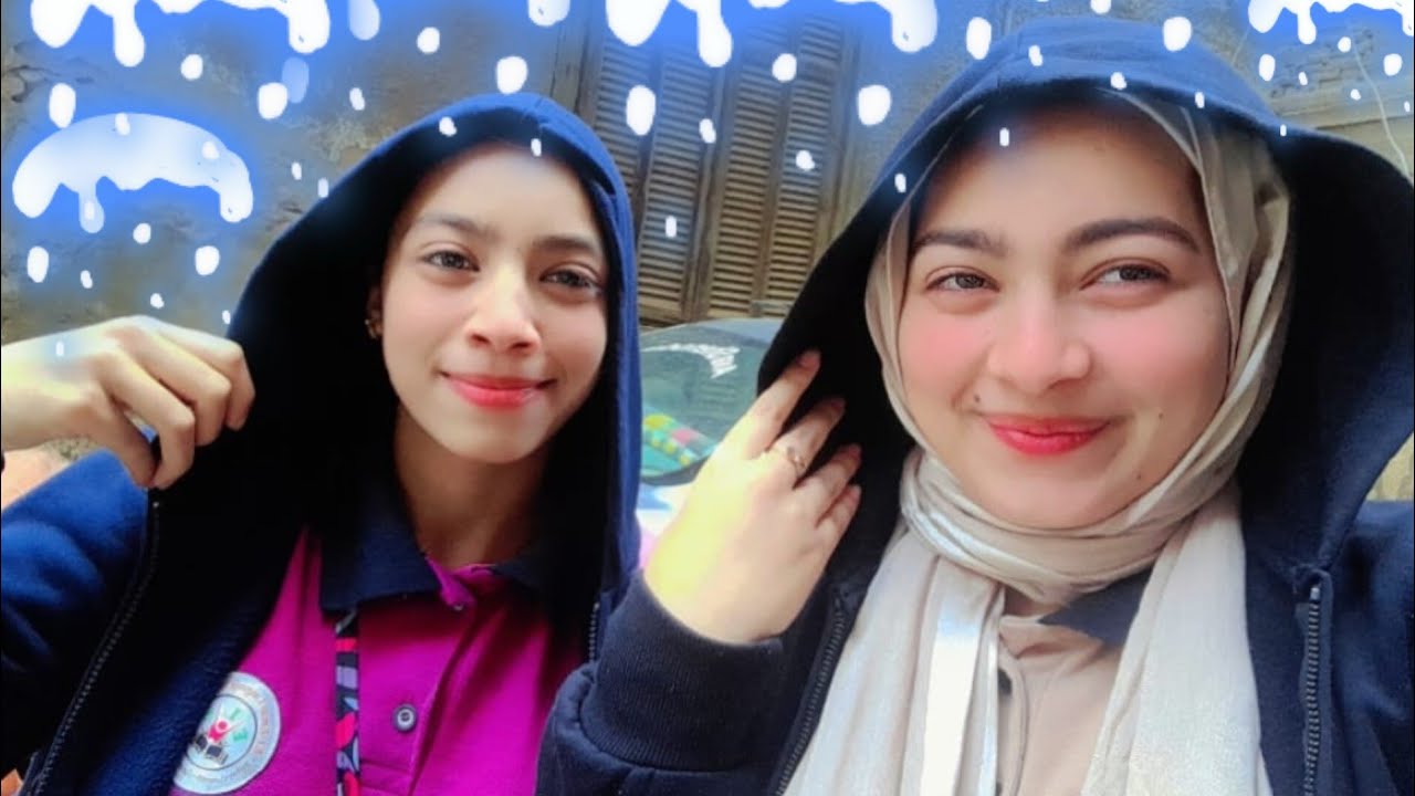 روحنا المدرسة فى المطر 🌧️ واتغرقنا ماية🌊 😅