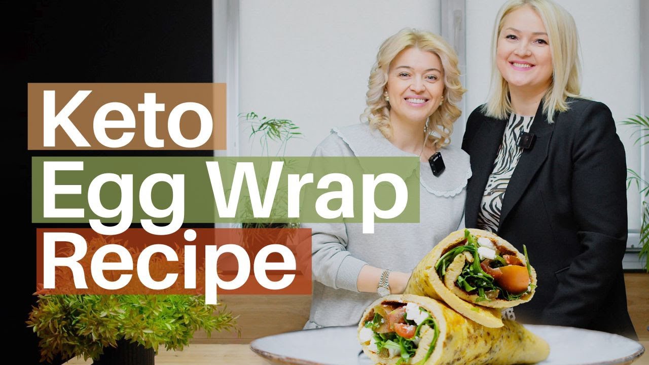 Keto Egg Wrap with Feta & Cherry Tomatoes | Easy Low-Carb Meal!