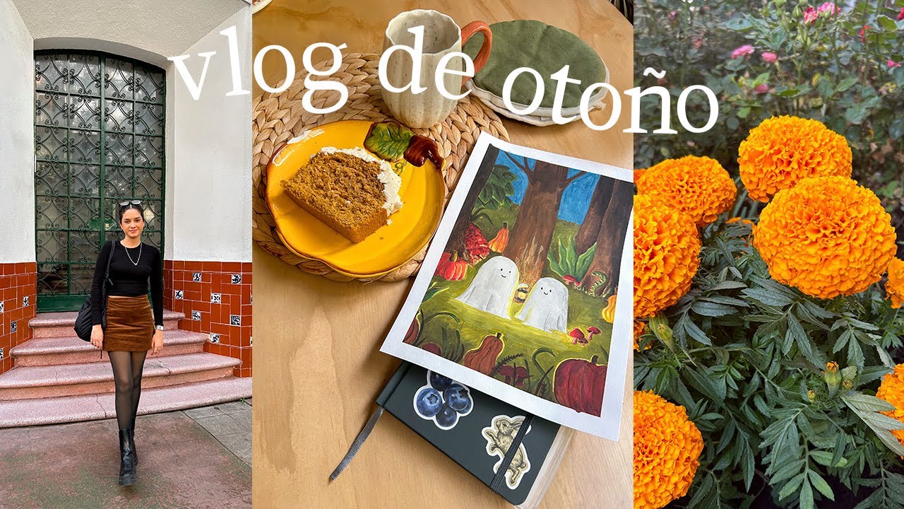VLOG || El OTOÑO llegó!! horneando pastel, paseos otoñales y pintando