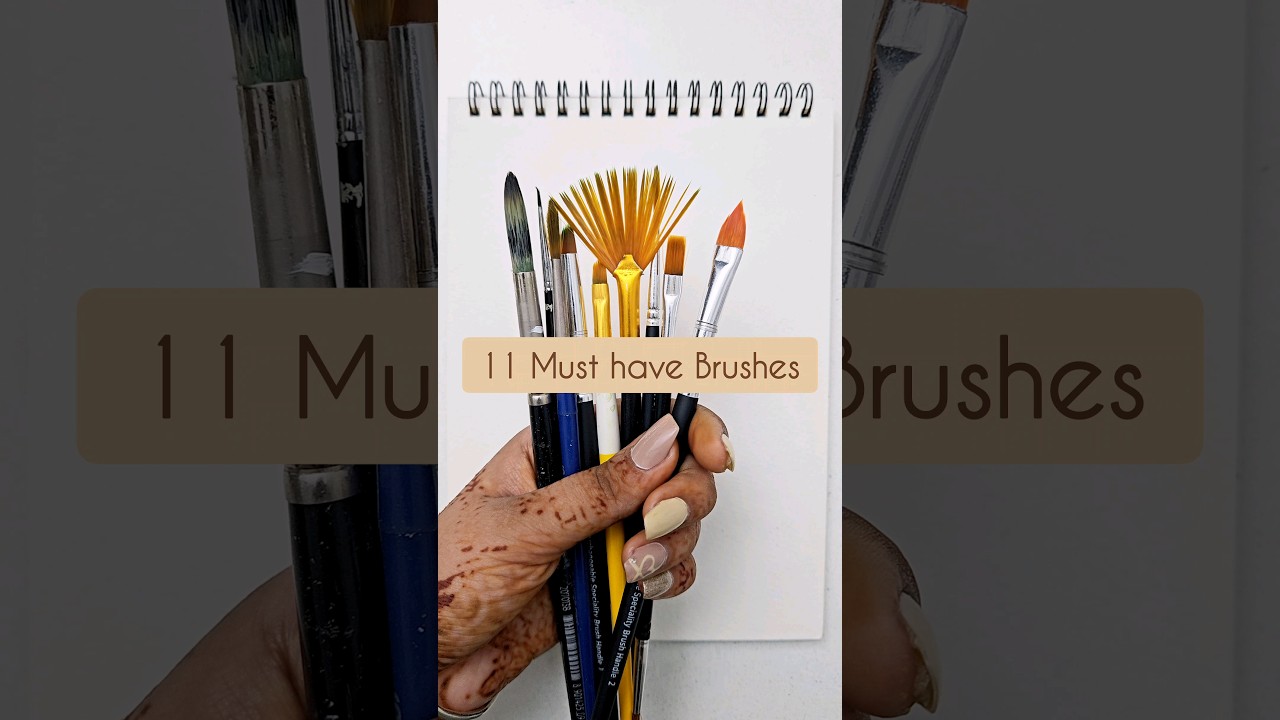 Types of brushes and their uses 🎨🖌 #shorts #art