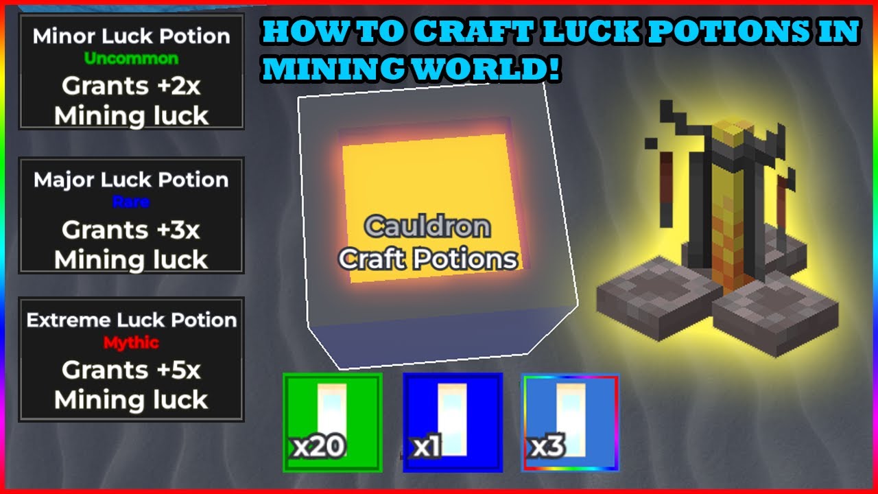 How to Craft Luck Potions in Mining World