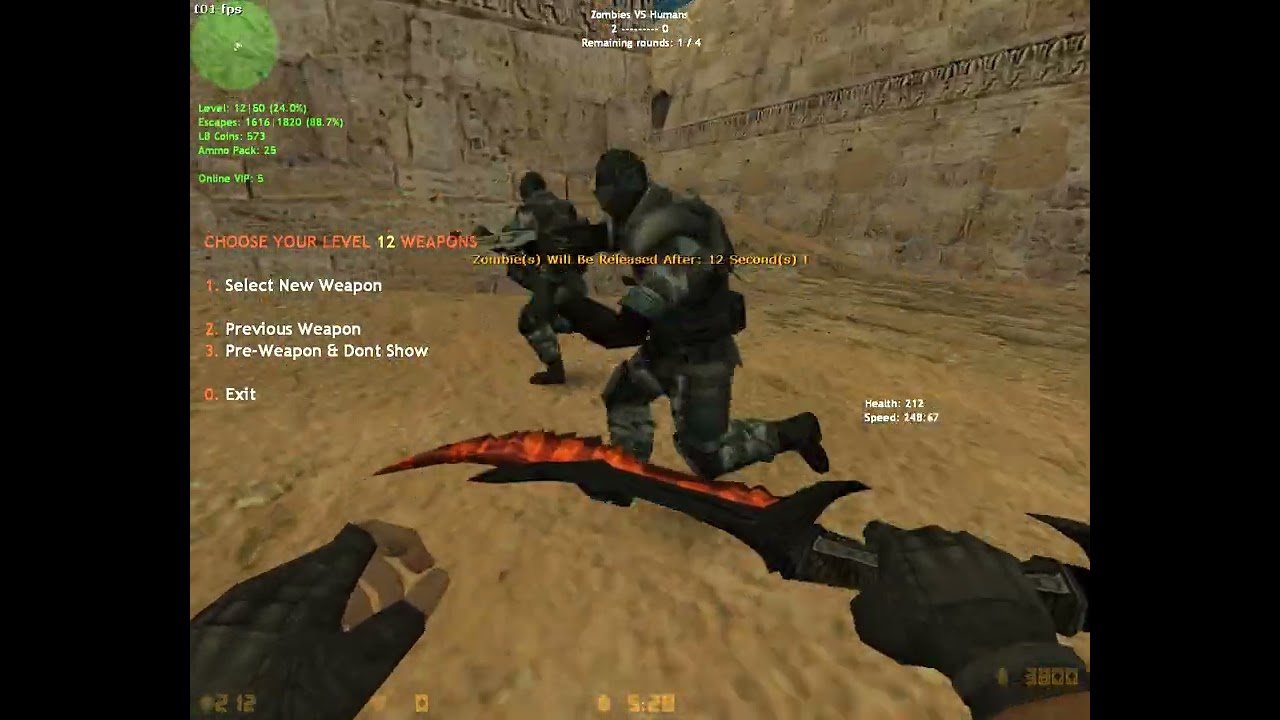 Counter Strike 1.6 Zombie Escape on Lasting Beasts