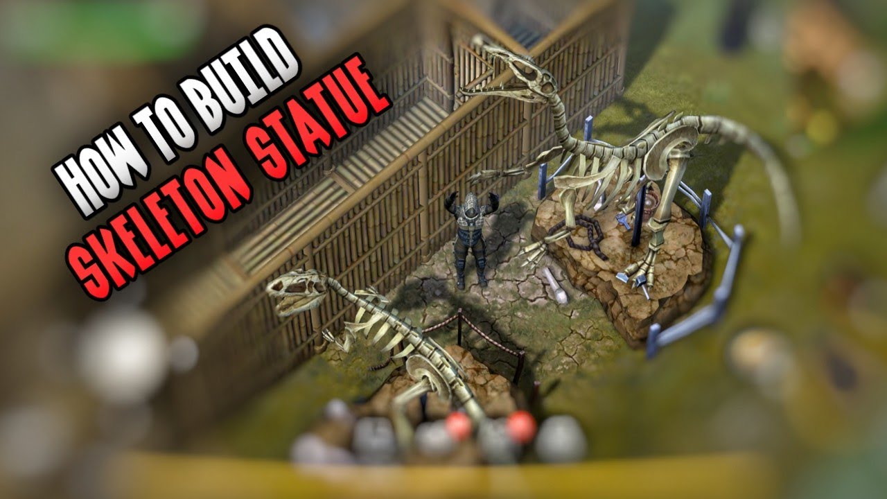 How To Build Skeleton Statue | Best Way To Farm Skeleton Bones | Jurassic Survival