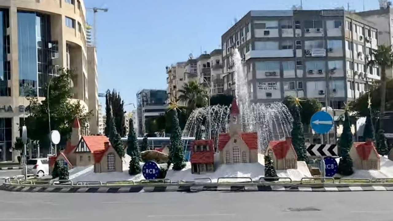 |4K| Limassol walking along Arch. Makarios III Avenue from McDonald&rsquo;s to Agios Nikolaos junction