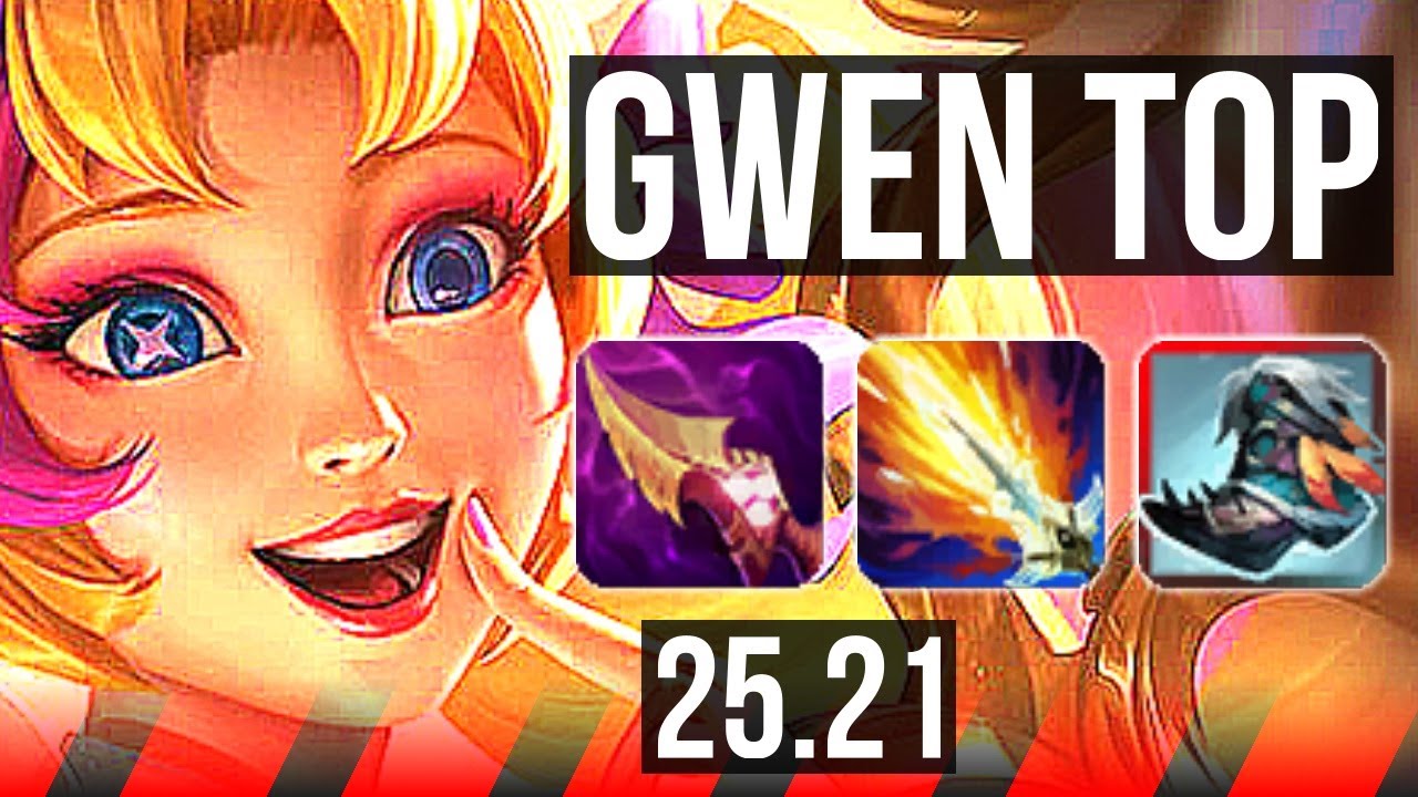 GWEN vs TEEMO (TOP) | 11/0/5, 8 solo kills, Legendary | EUW Master | 25.21