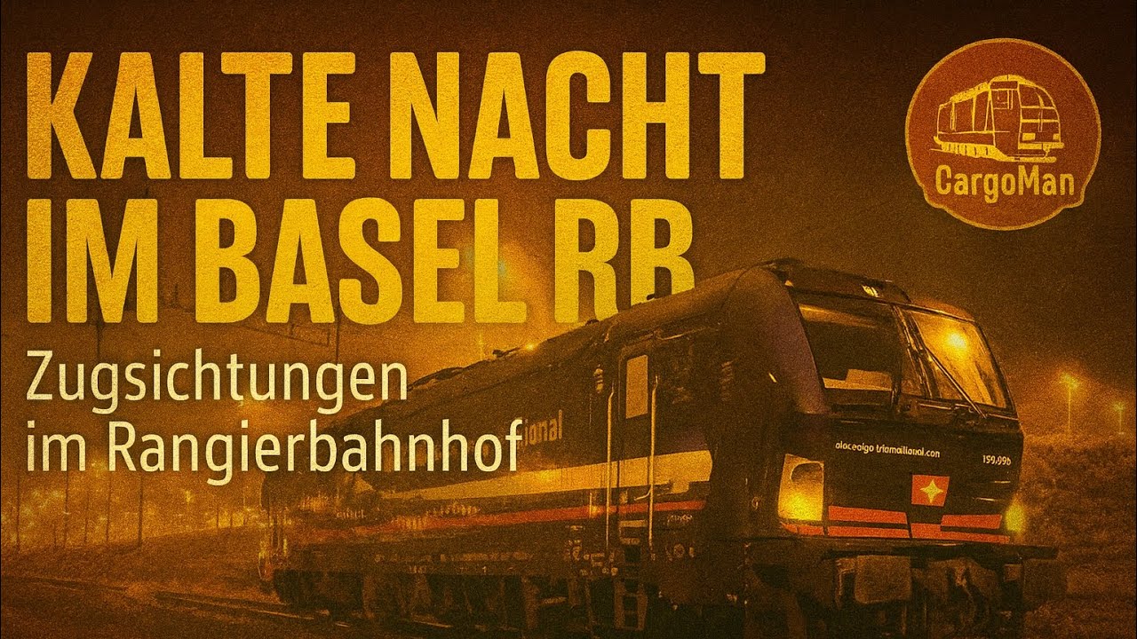 Klare Nacht im Gleisfeld ❄️ | Zugsichtungen in Basel RB