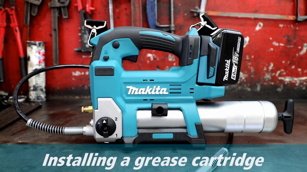 DGP180 Makita Cordless Grease Gun (Installing a Grease Cartridge)