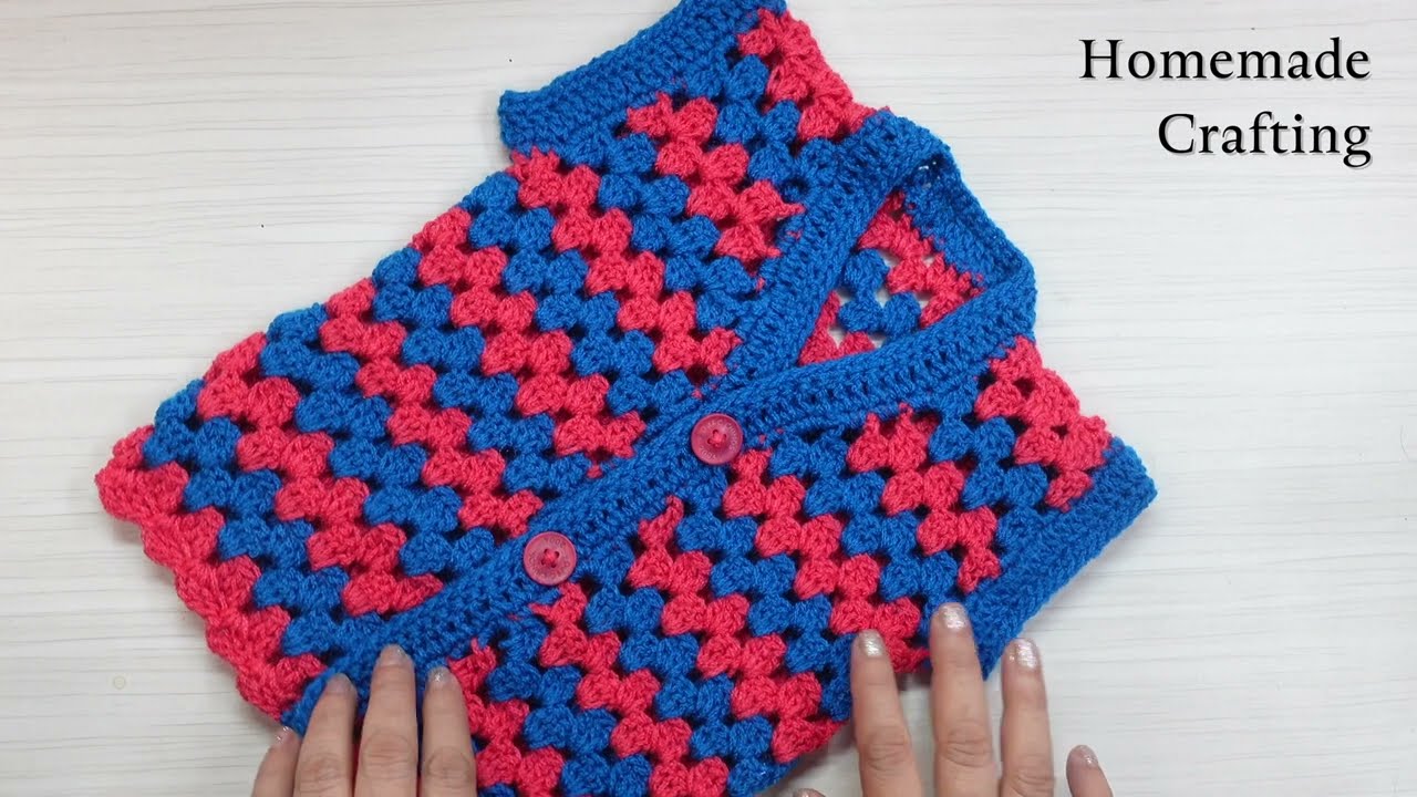 Crochet 6-12 months old baby Jacket, Woolen Jacket, Woolen Cardigan, woolen cardigan sweater