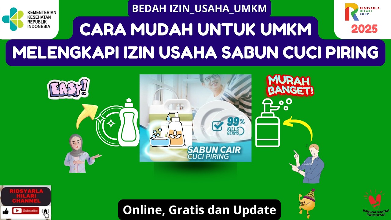 CARA MUDAH MELENGKAPI LEGALITAS USAHA SABUN CUCI PIRING