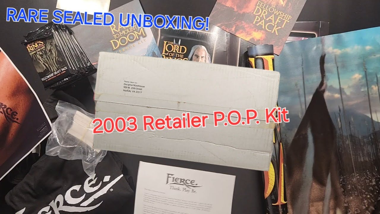 LOTR TCG - Rare Sealed Unboxing! - 2003 Decipher Retailer P.O.P. Kit