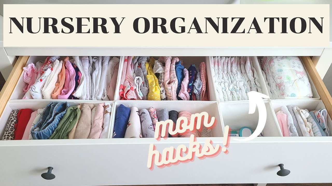 How I Organize Baby Clothes and Changing Table (IKEA Hemnes Dresser) | Nursery Clean with Me