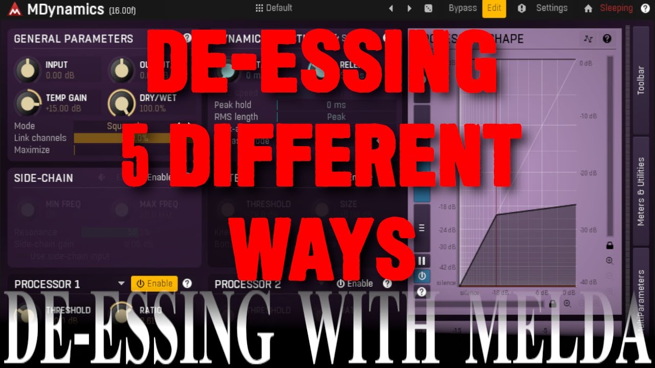 5 Different ways to De-Ess with Melda plugins