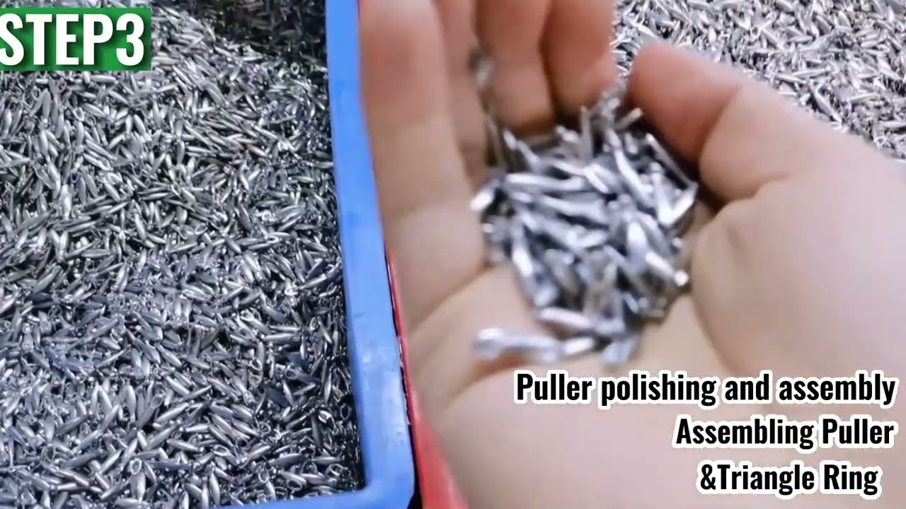 The production process of invisible sliders and zippers