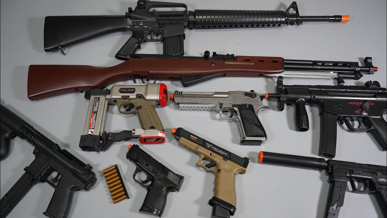 SKS Shell ejecting Toy Gun - M16 Airsoft Gun -MP5k- GBB Desert Eagle - Realistic Toy Guns Collection