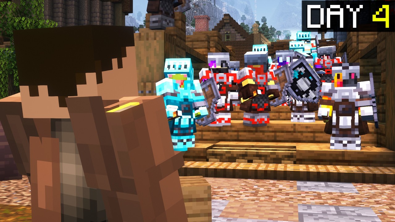 100 Players Medieval SMP - A Town Takeover Happens