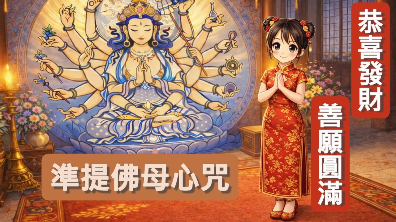 準提佛母心咒 1Hour✨好運馬上來🐴Horse會花生🥜｜願望成真｜心靈大掃除🧹豐盛顯化｜能量轉化｜療癒梵音🧘‍♀️Cundhi Mantra｜Detox｜Manifestation🚀