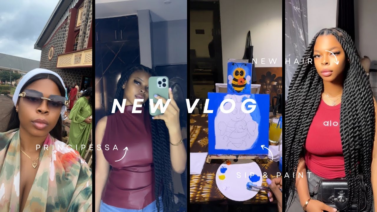 VLOG: I was invited to a wedding | New braids + sip & paint | Happy New Year bestiessss.