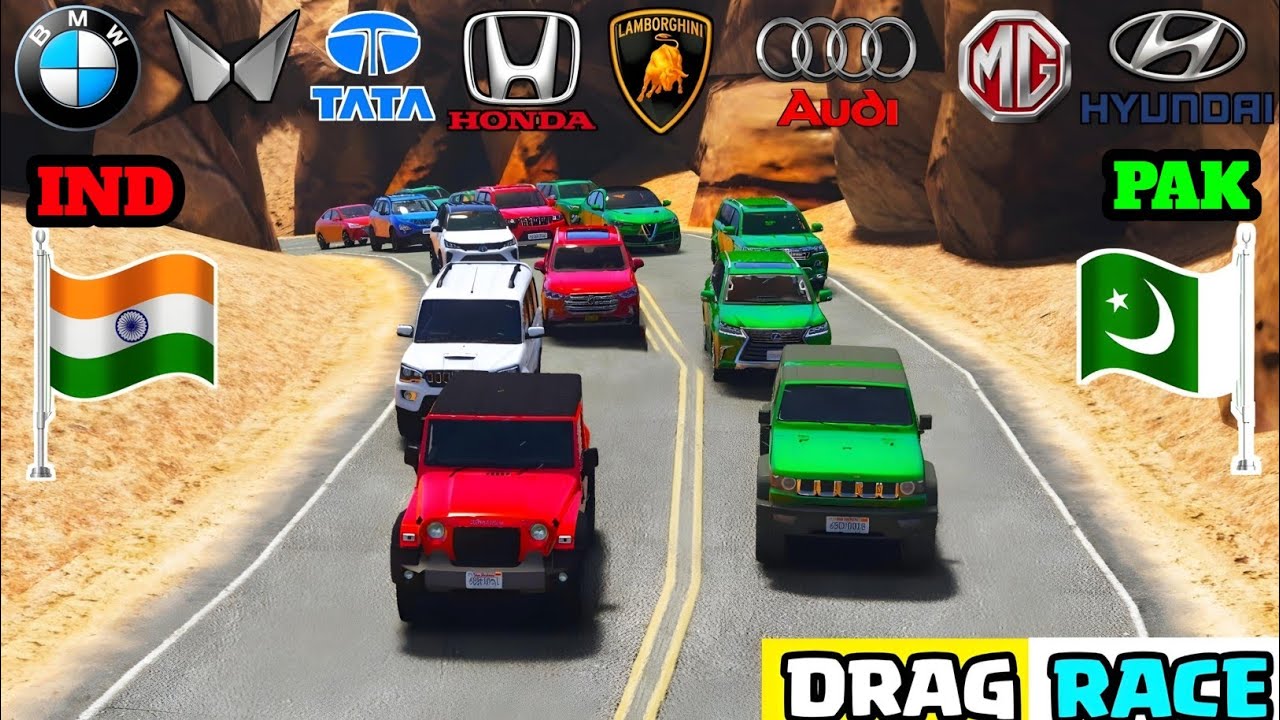 India Vs Pakistan | Gta 5 India Vs Pakistan Vs Super Cars Desert Drag Race | Gta V Gameplay