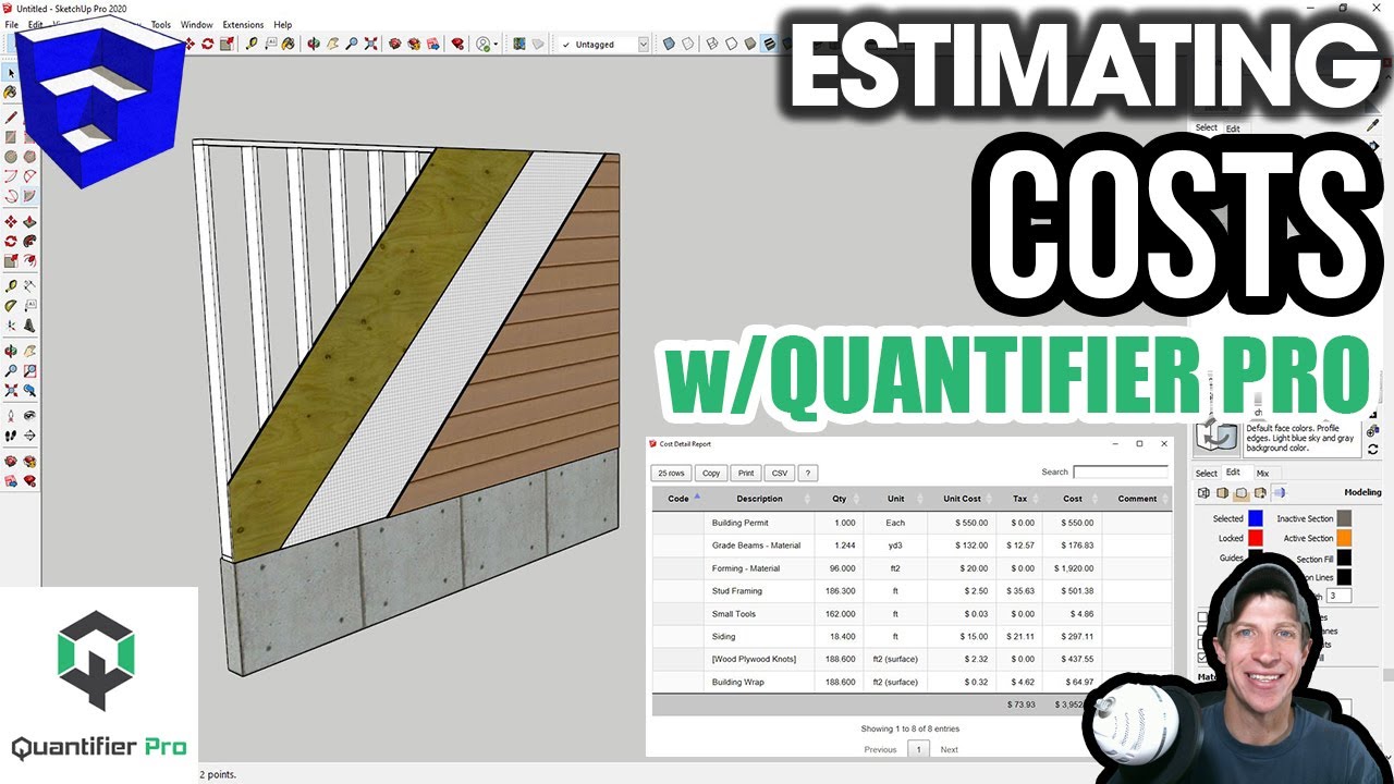 Расчет ЦЕН в SketchUp с помощью QUANTIFIER PRO!