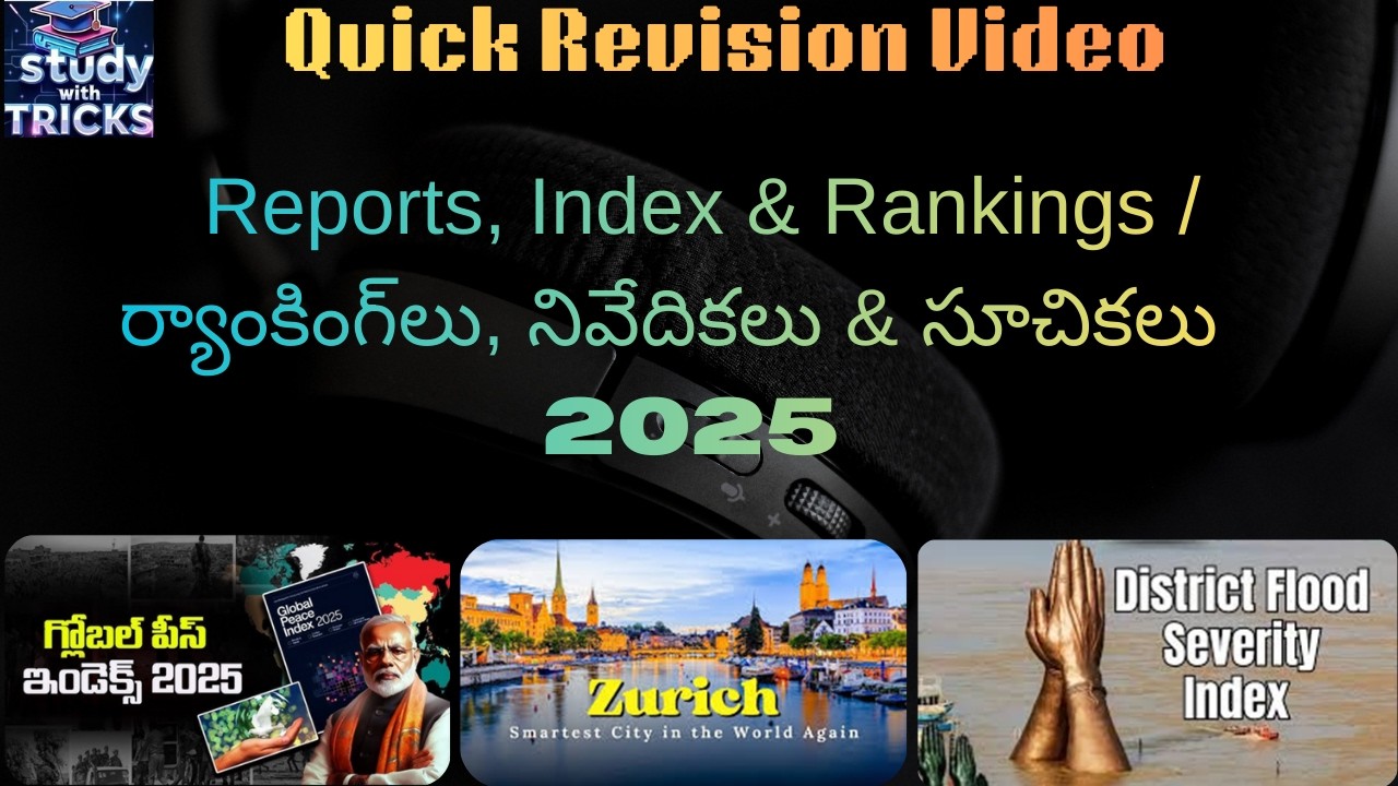 Reports, Index & Rankings / నివేదికలు & సూచికలు - 2025, Reports in News