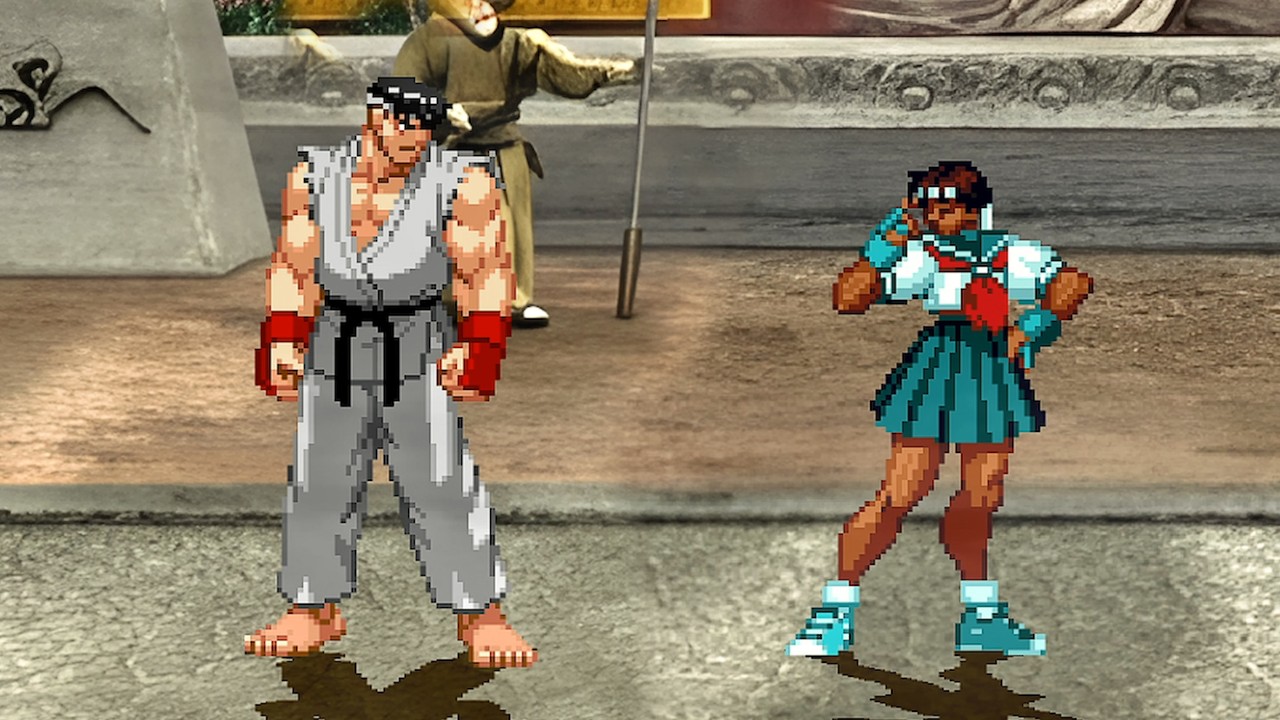 Ryu Vs. Dark Sakura - Sunburn Hado