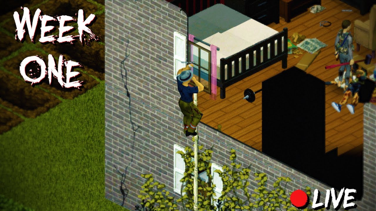 🔴Week One // Project Zomboid // The HARDEST Challenge in Project Zomboid (Cap's 16x16).2