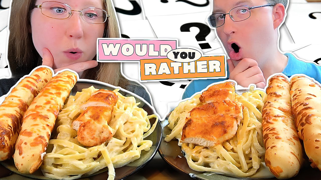 WOULD YOU RATHER (Fettuccine Alfredo) Mukbang!