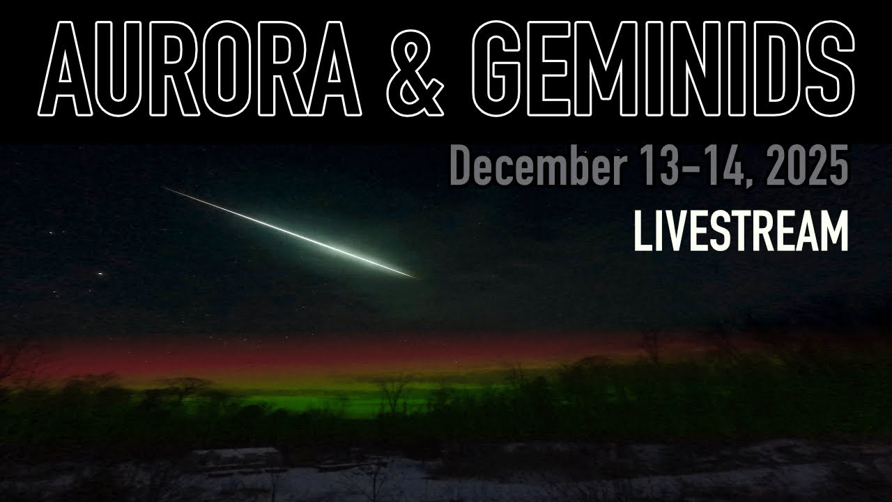 Geminids & Aurora Live Cam - Batchawana Bay Dec 13-14, 2025