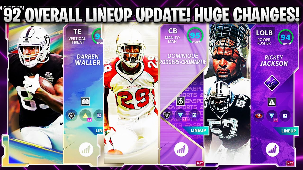 92 OVERALL LINEUP UPDATE! TONS OF HUGE PICKUPS AND A BIG CHEMISTRY CHANGE! | MADDEN 21