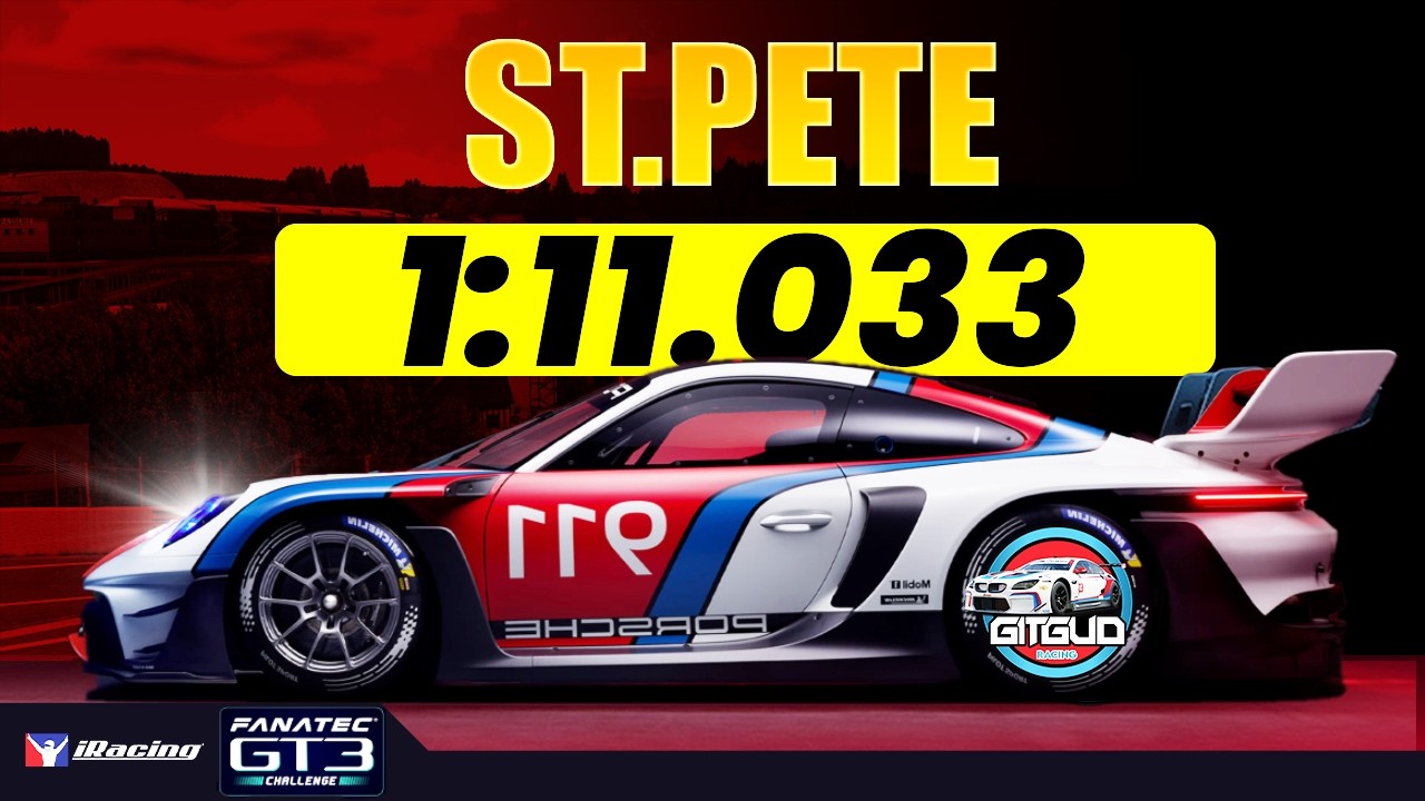 iRacing Porsche GT3 R (992) - Руководство по трассе Сент-Питерсберг - 1:11:033