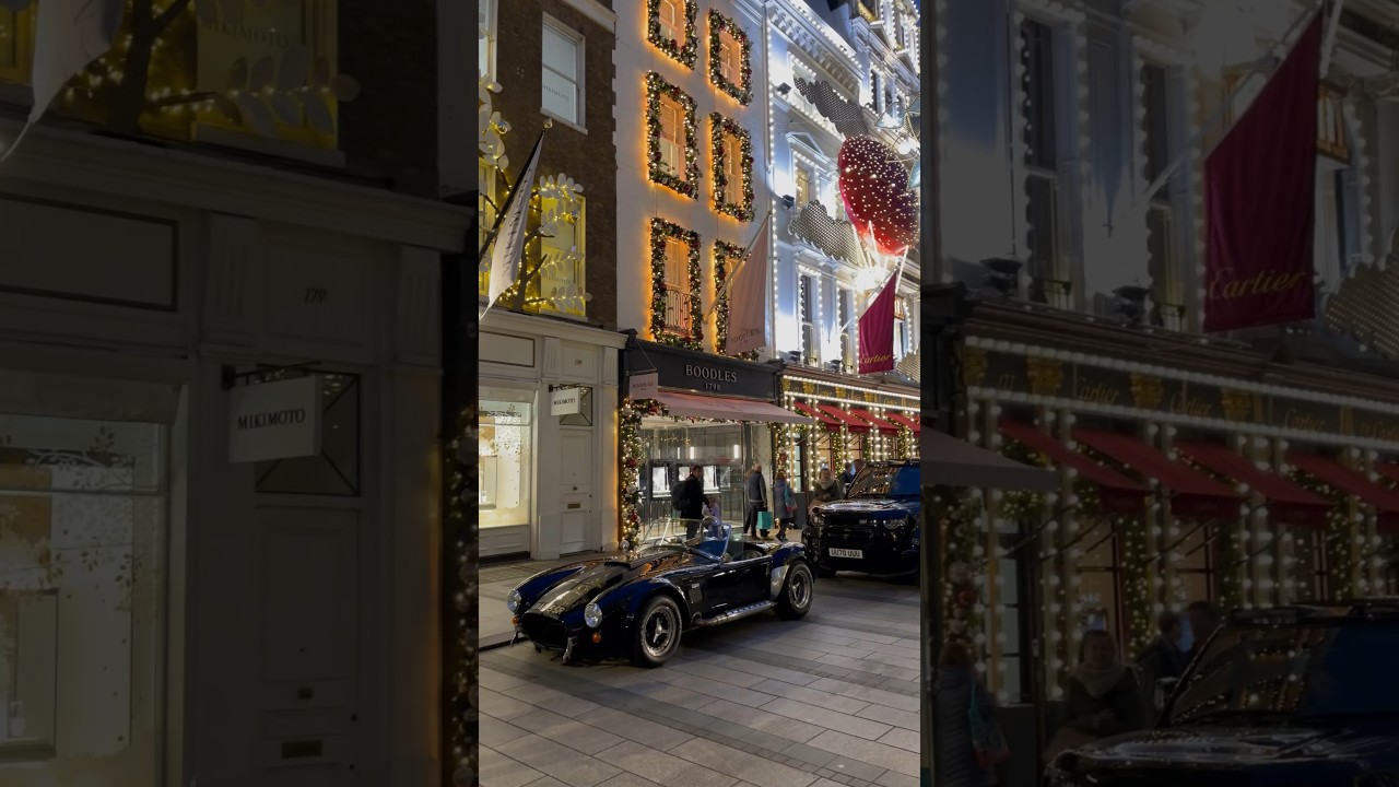 BOND Street Christmas Shopping 🛍️ #travelvlogger #christmas #londonlights #bondstreet #shorts_