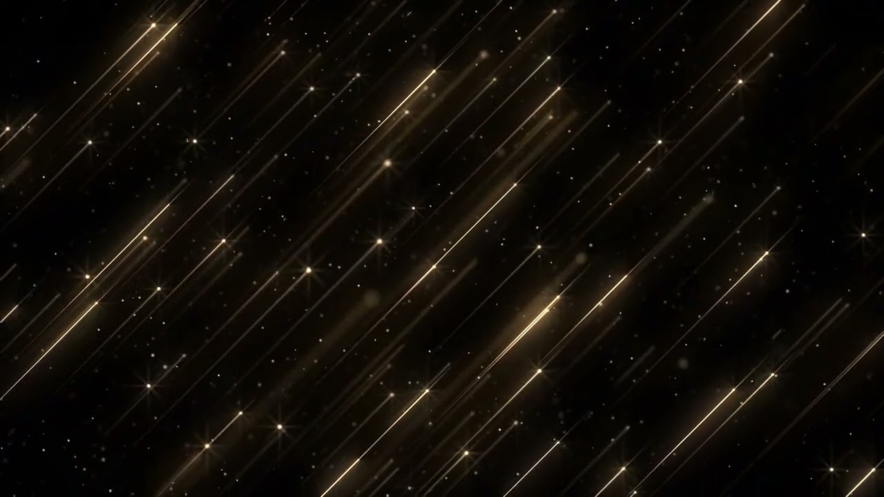 Glittering Golden Shooting Stars Motion Background | Screensaver | Luxury Visuals