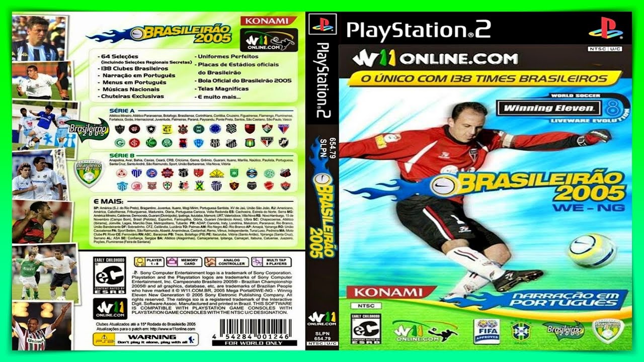 WE 8 BRASILEIRÃO 2005 RARIDADE DE PATCH PARA PS2 MUITOS TIMES BRASILEIROS SUPER RECOMENDADO!