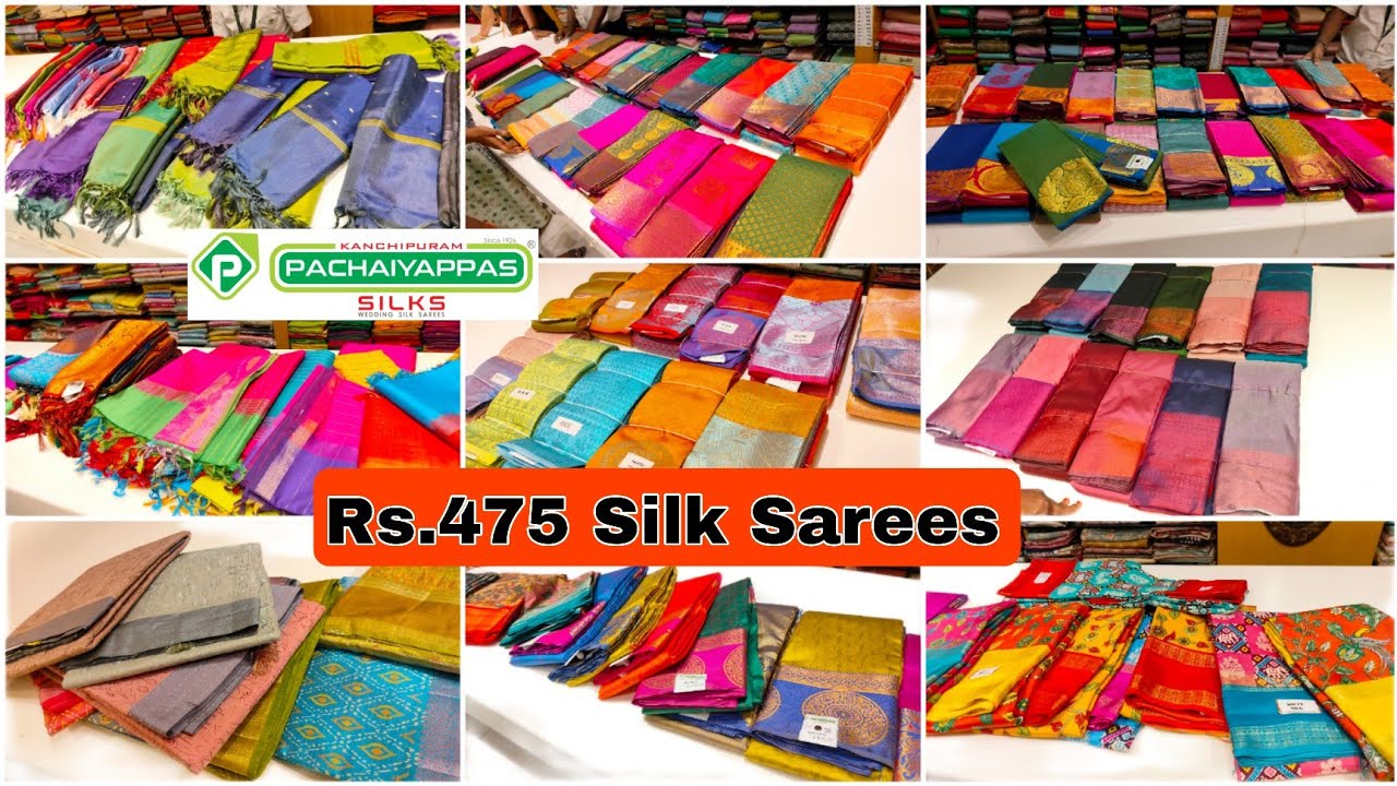 Tnagar Kanjipuram Pachayappas Silks Rs.475 Silk Saree | Rs.525 Aarani Silks | Rs.345 Kalamkari Silk