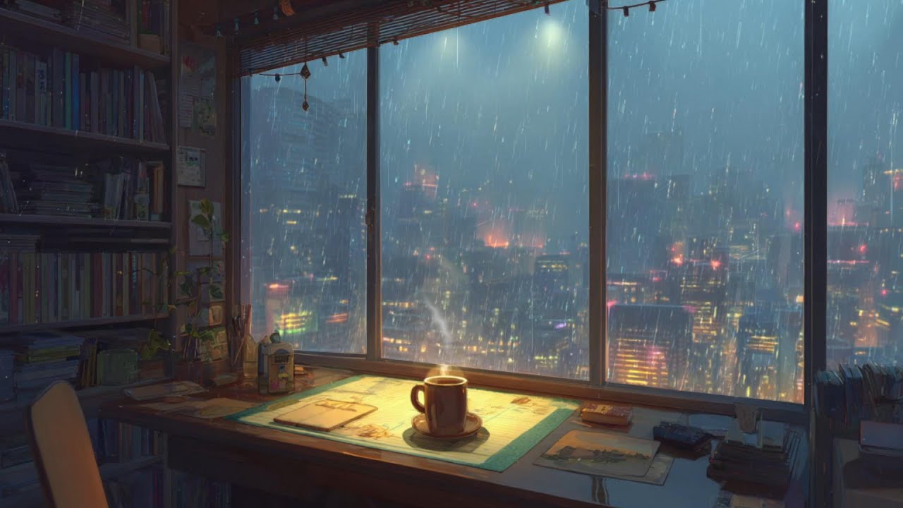 Anime Study Room 🌧️ 30/5 Pomodoro Timer (4 Sessions) | Rain Sounds for Studying & Focus