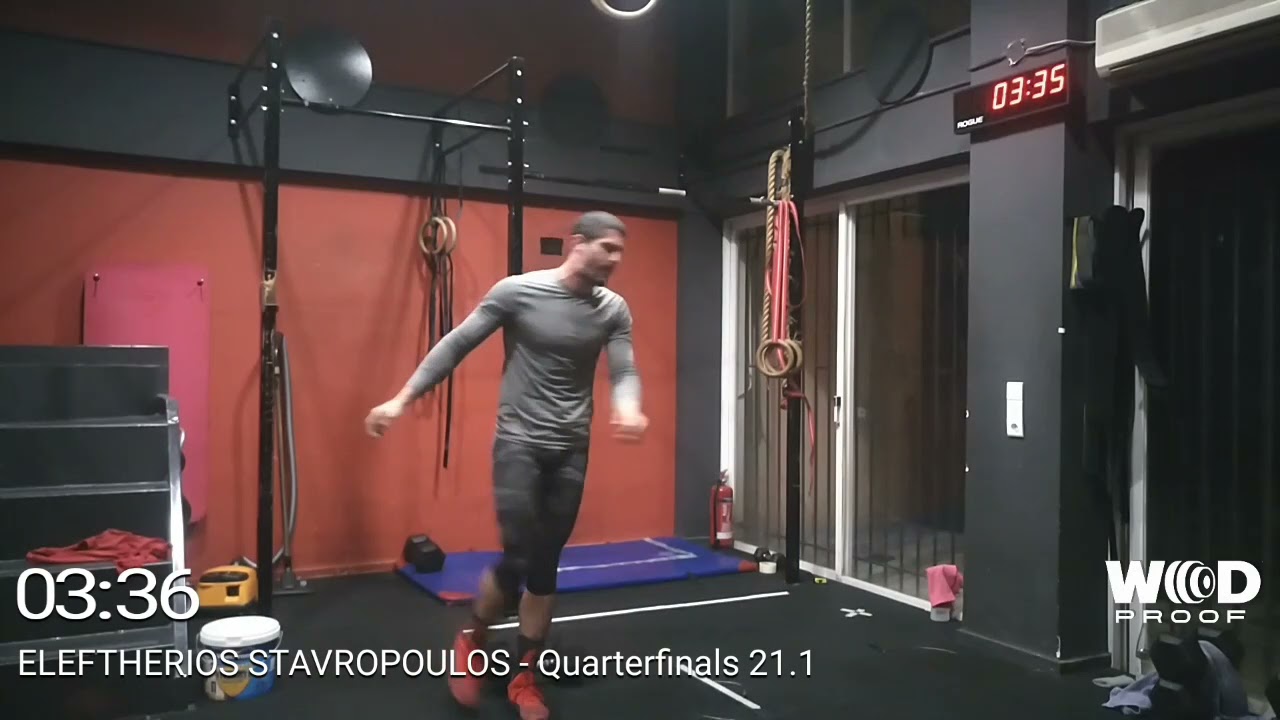 ELEFTHERIOS STAVROPOULOS 2021 Quarterfinals Workout 1, Rx Men Division