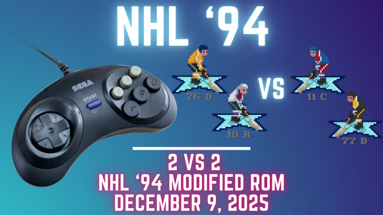 NHL '94 2 vs 2 Custom ROM games - December 9, 2025