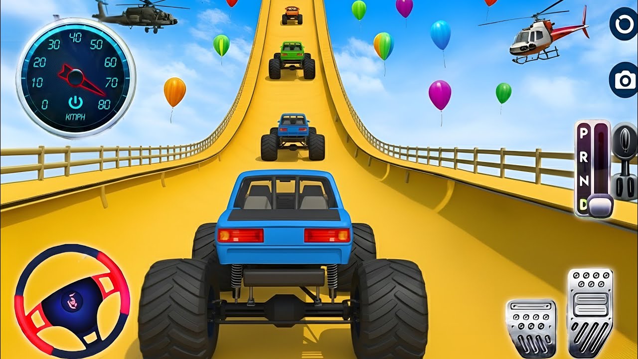 Mega Ramp Monster Car Racing 3D - Extreme Car Stunts - Android Gameplay