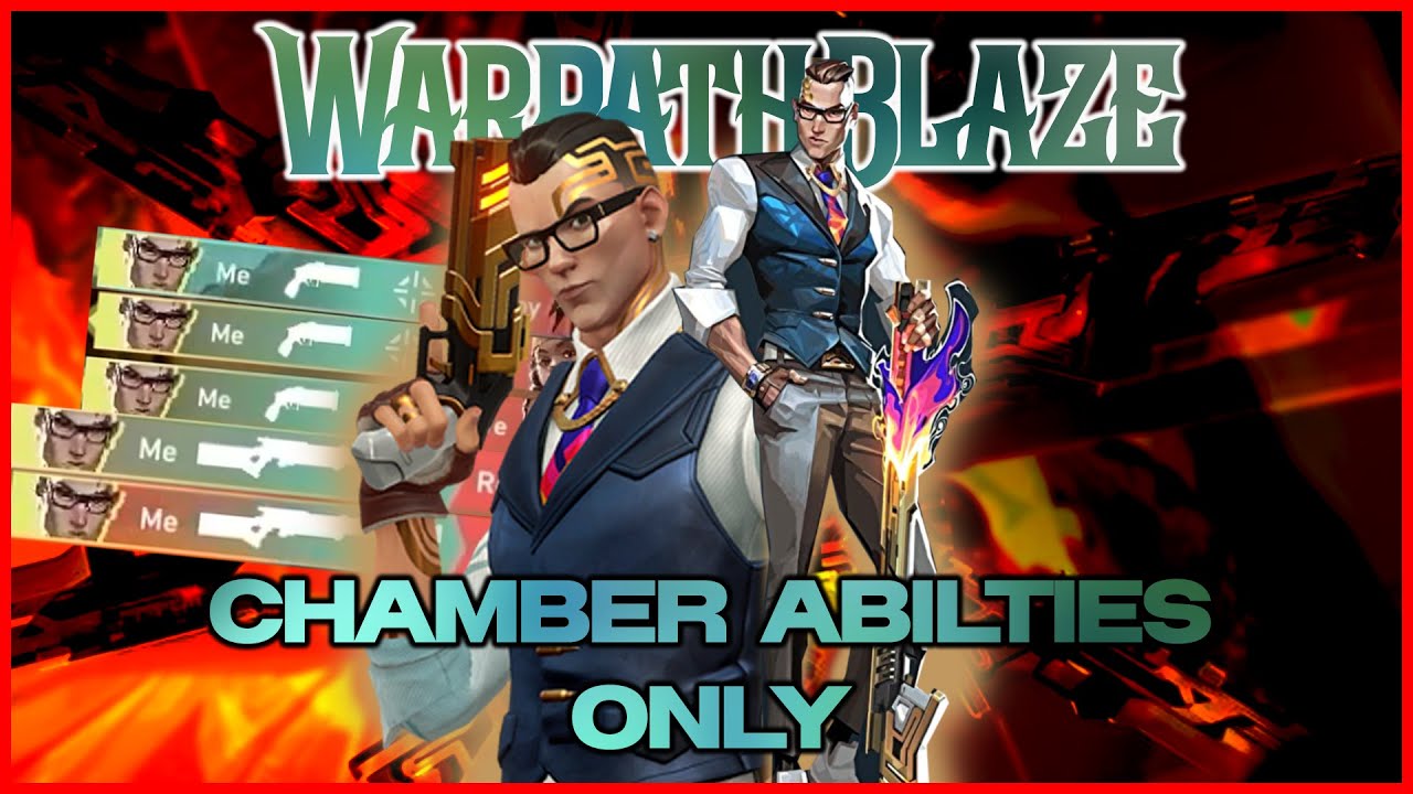CHAMBER ABILITIES ONLY 😈valorant #valorantclips #clutchmovements #valorantlive #gaming
