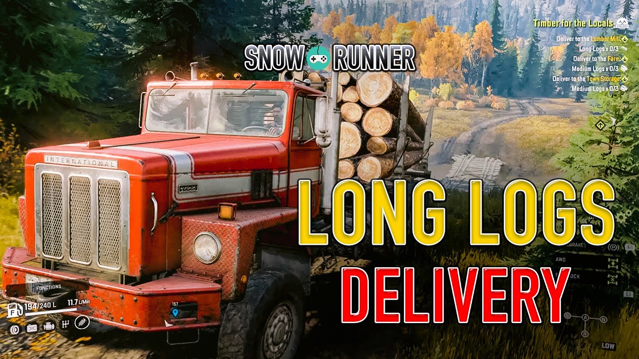 Delivery Long Logs. Snowrunner PS4