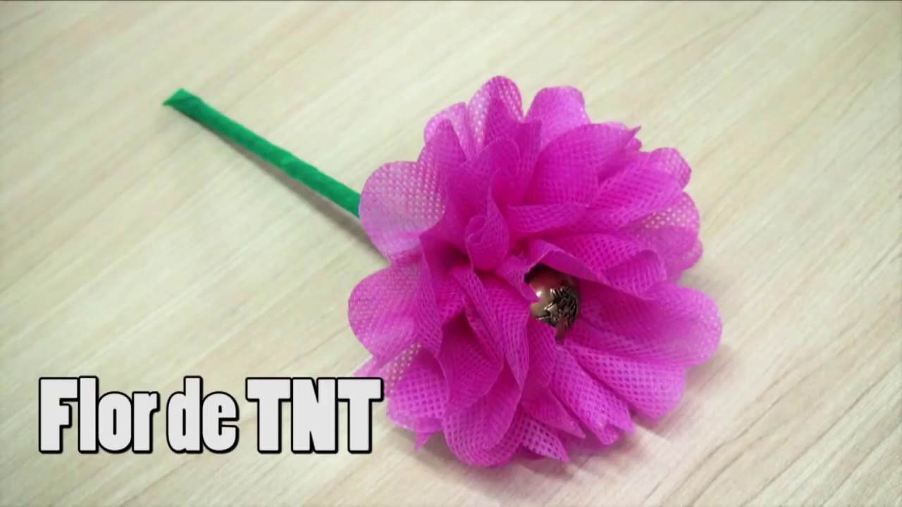 Flor de TNT - passo a passo #2