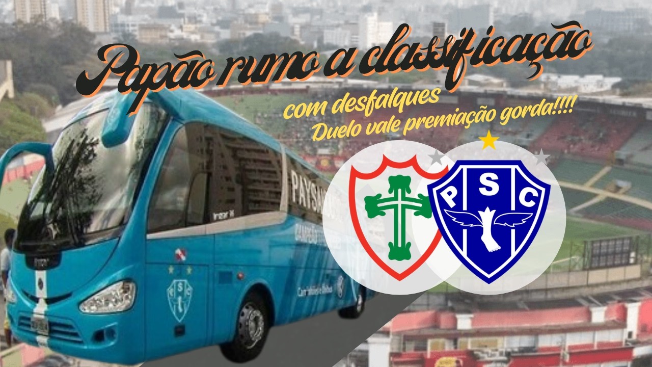 Papão viaja para enfrentar portuguesa pela copa do Brasil