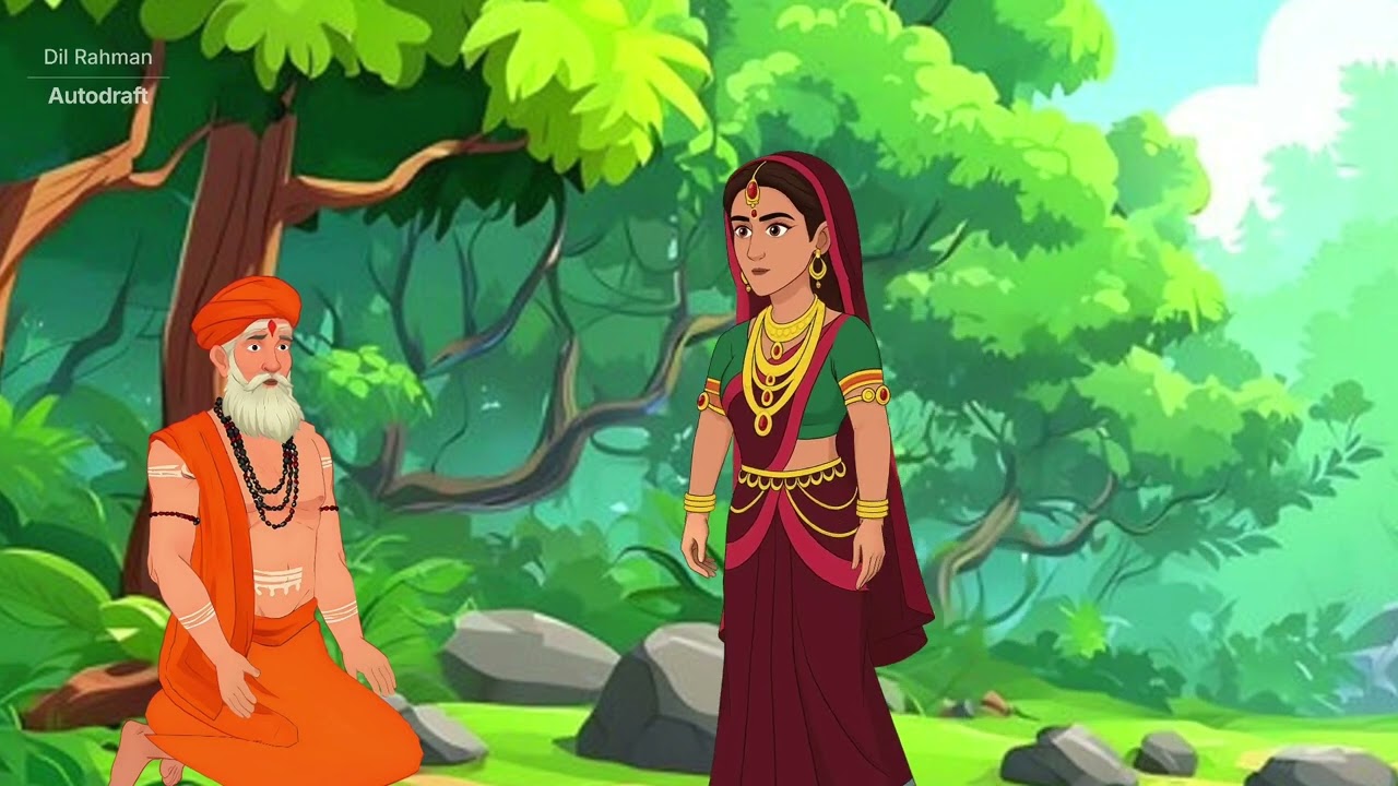 গ্রামের একটি সাধু বাবার ও ভূতের গল্প ##funnycartoon#kidsvideo#ytshorts